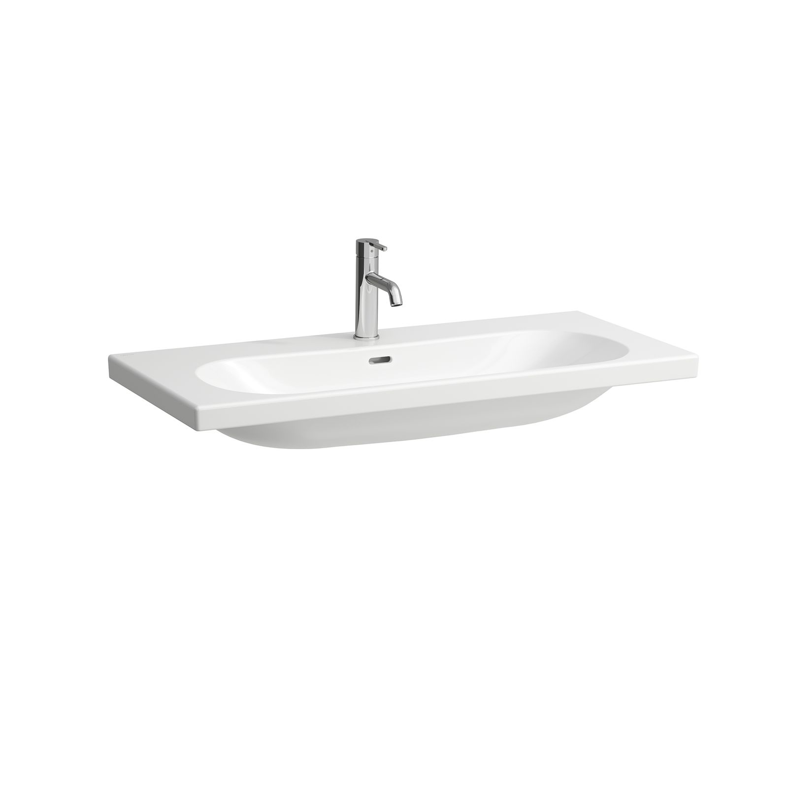 Laufen Waschtisch LUA 100x46cm, unterbaufähig, weiß, mit Überlauf, ohne Hahnloch