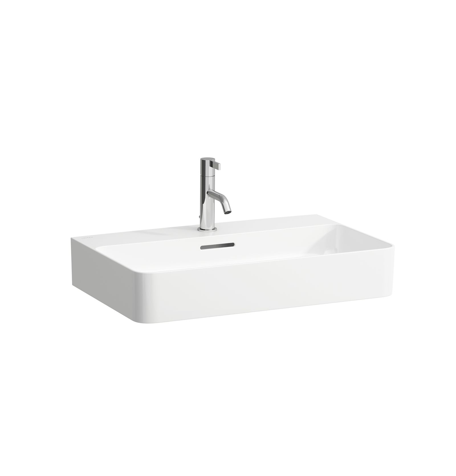 Laufen Aufsatz-Waschtisch VAL 65 x 42 cm, weiß, mit 3 Hahnlöchern und Überlauf