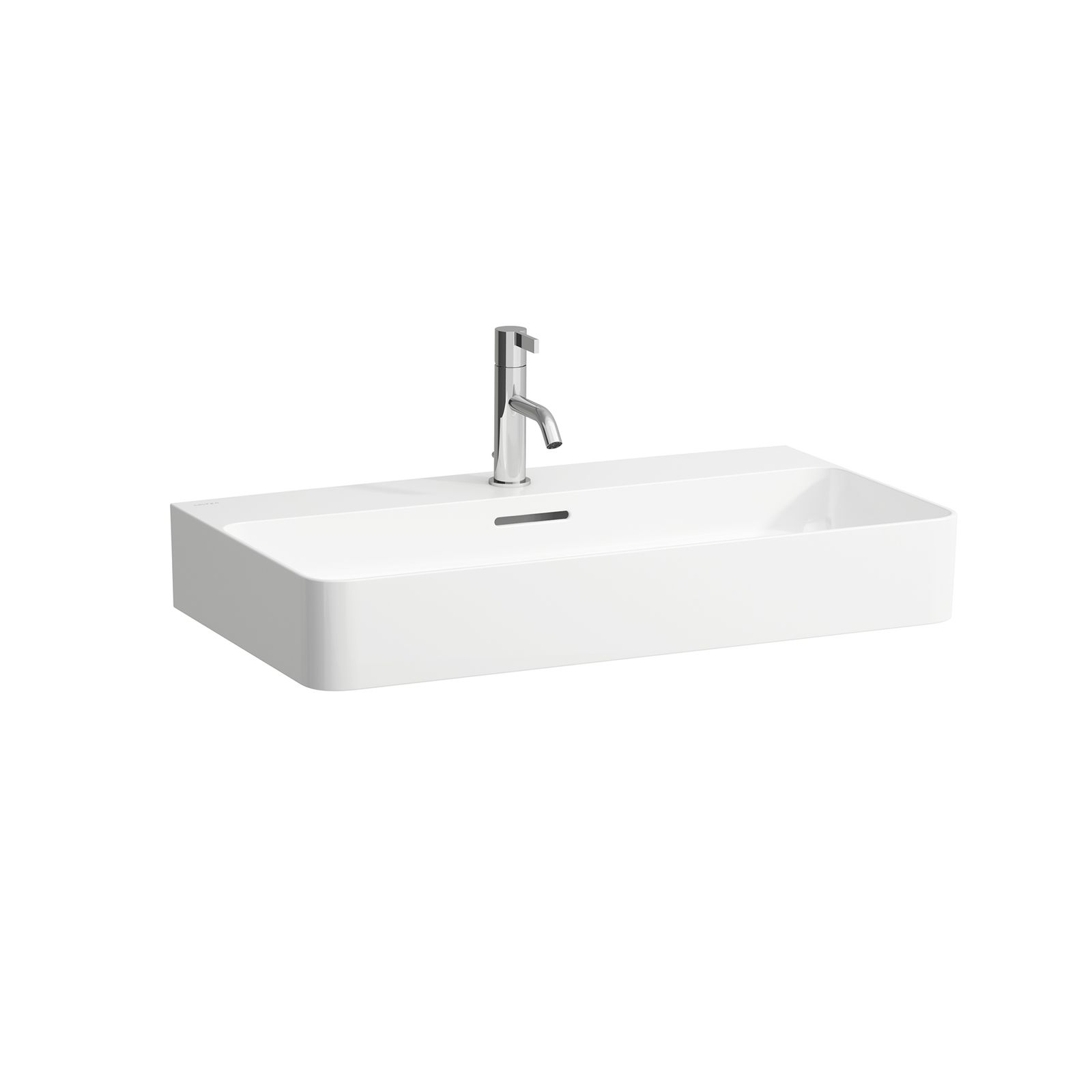 Laufen Aufsatz-Waschtisch VAL 75x42cm, wandmontiert, mit Überlauf, mit 1 Hahnloch, weiß