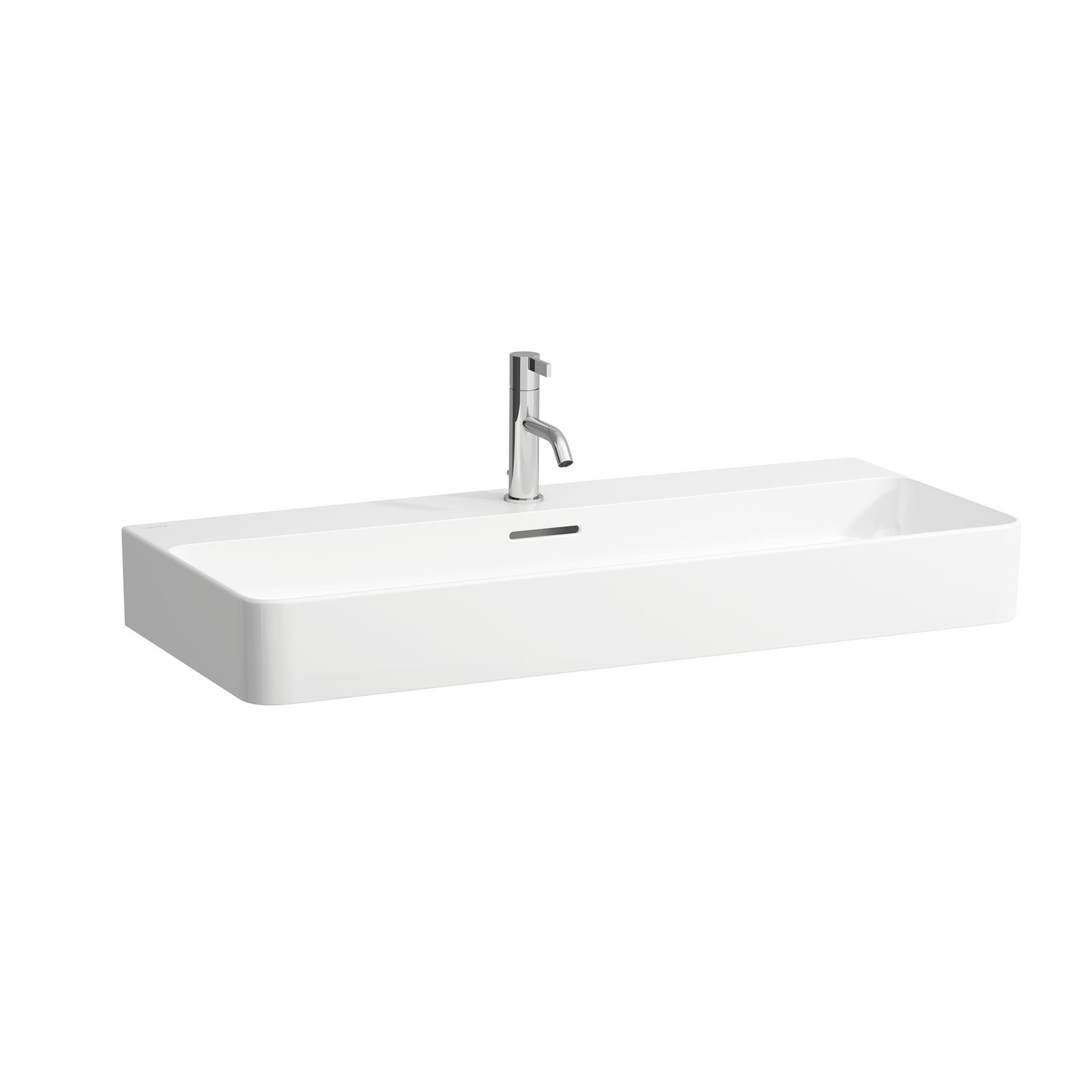 Laufen Aufsatz-Waschtisch VAL 95 x 42 cm, weiß LCC, mit Hahnloch und Überlauf