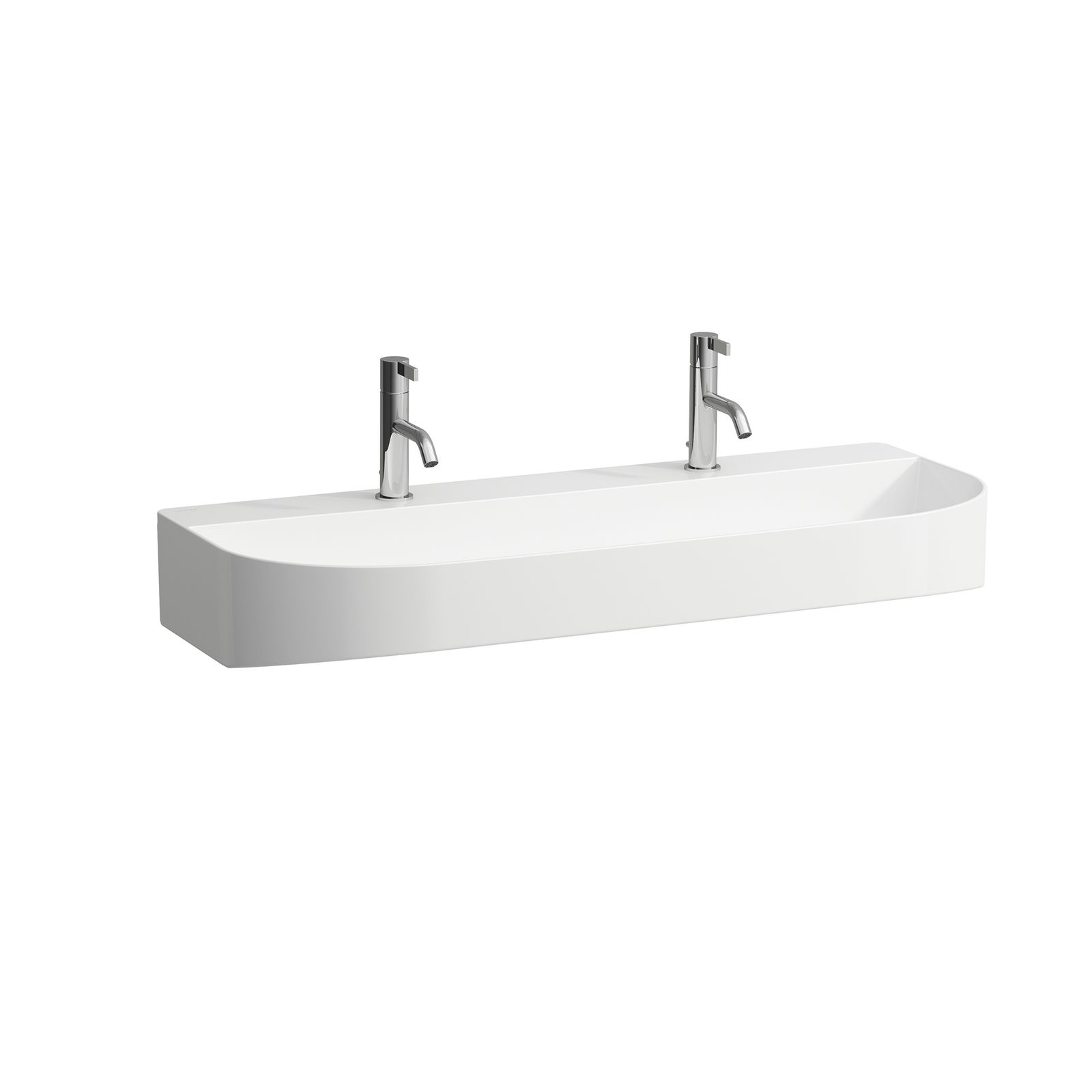 Laufen Waschtisch SONAR 100x42cm, unterbaufähig, ohne Überlauf, 2 Hahnlöcher, weiß LCC