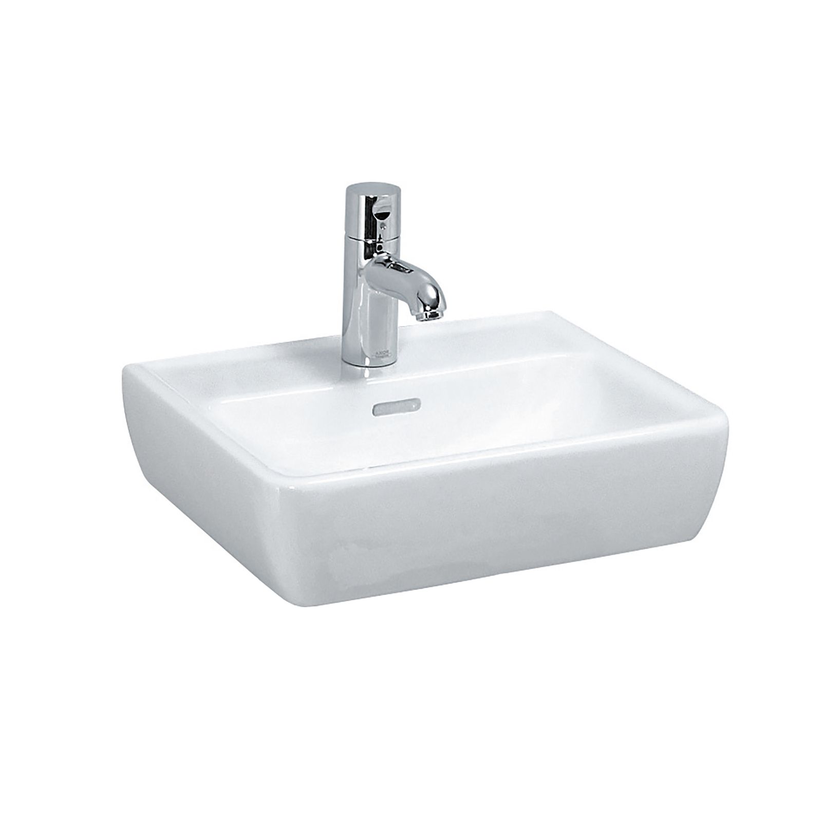 Laufen Handwaschbecken PRO A 45 x 34 cm, unterbaufähig, mit Überlauf, 1 Hahnloch, pergamon