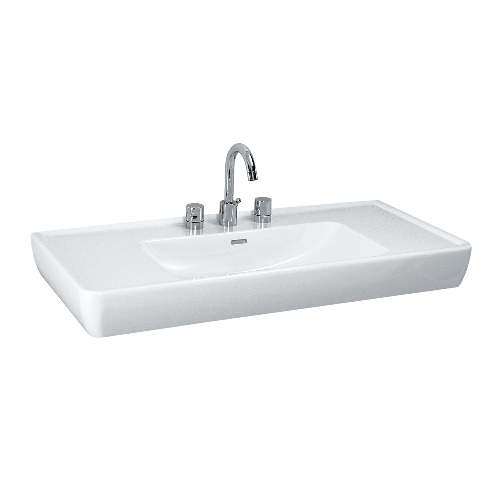 Laufen Waschtisch PRO A 105 x 48 cm, unterbaufähig, Überlauf, 1 Hahnloch, weiß LCC