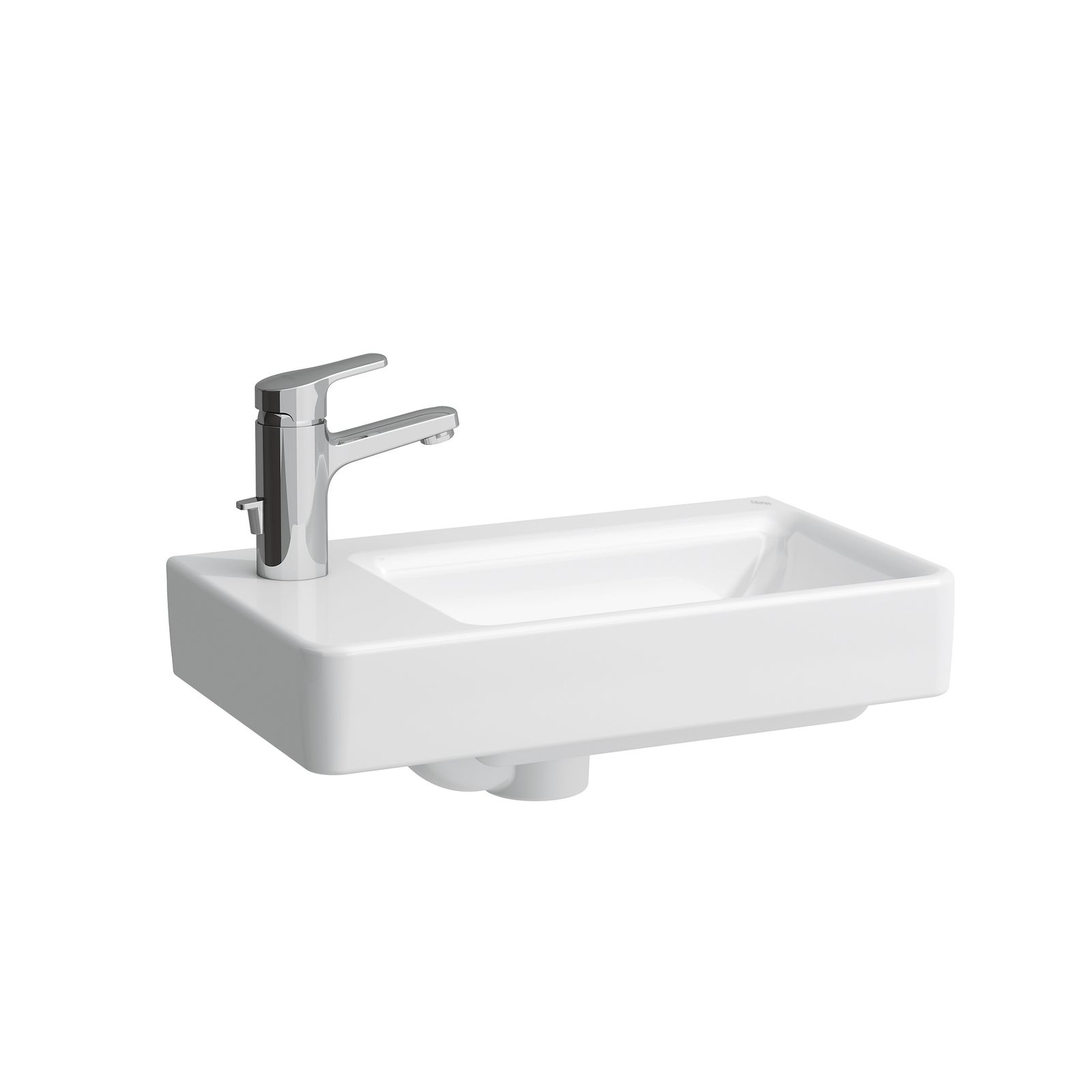 Laufen Handwaschbecken PRO S 48x28cm, Becken rechts, Überlauf, ohne Hahnloch, weiß LCC