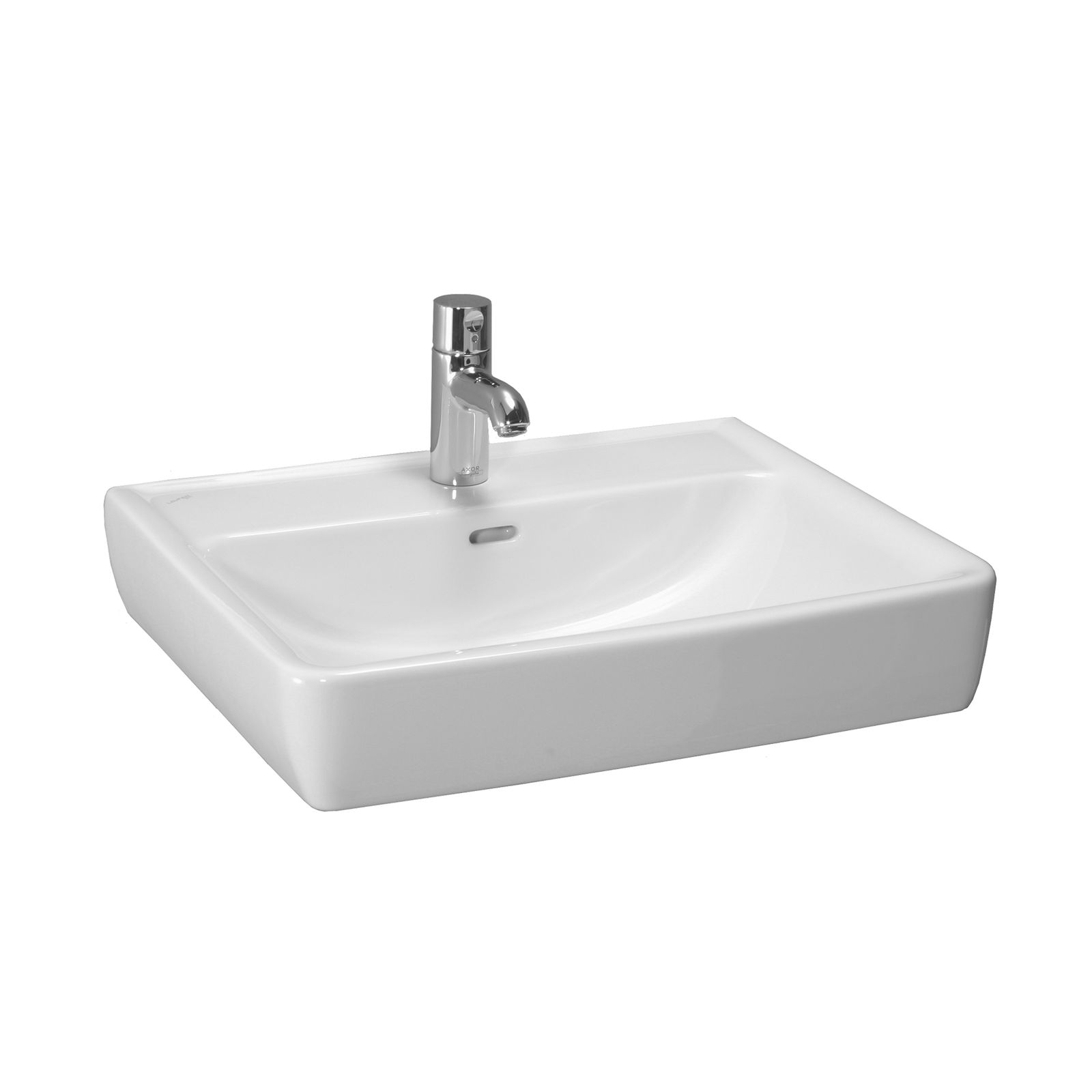 Laufen Waschtisch PRO A 60 x 48 cm, Unterseite geschliffen, Überlauf, 1 Hahnloch, weiß