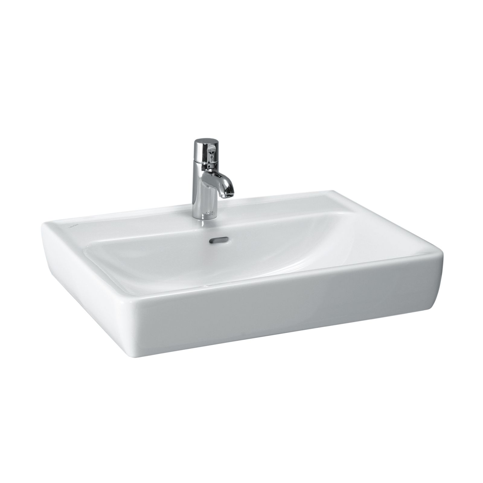 Laufen Waschtisch PRO A 65 x 48 cm, Unterseite geschliffen, Überlauf, 1 Hahnloch, weiß