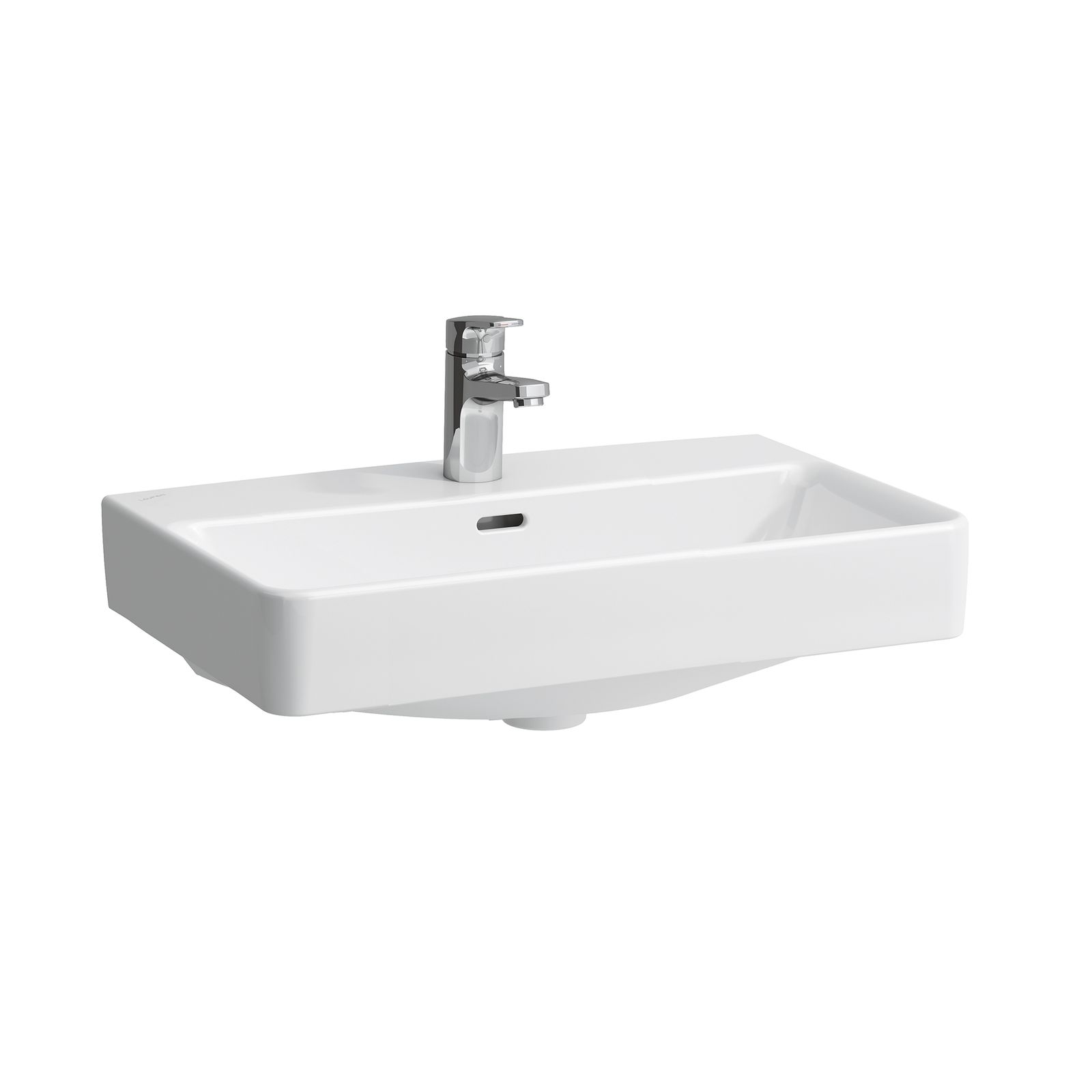 Laufen Waschtisch PRO S COMPACT 60 x 38 cm, Unterseite geschliffen, weiß LCC, ohne Überlauf/1 Hahnloch