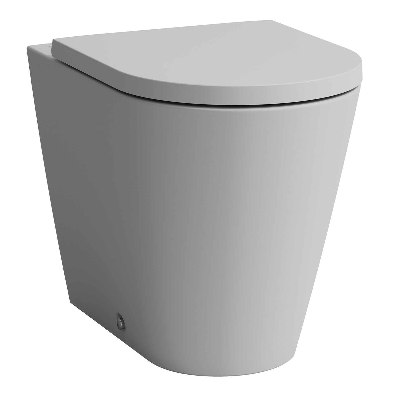 Laufen Stand-Tiefspül-WC KARTELL grau matt, spülrandlos, Form innen rund