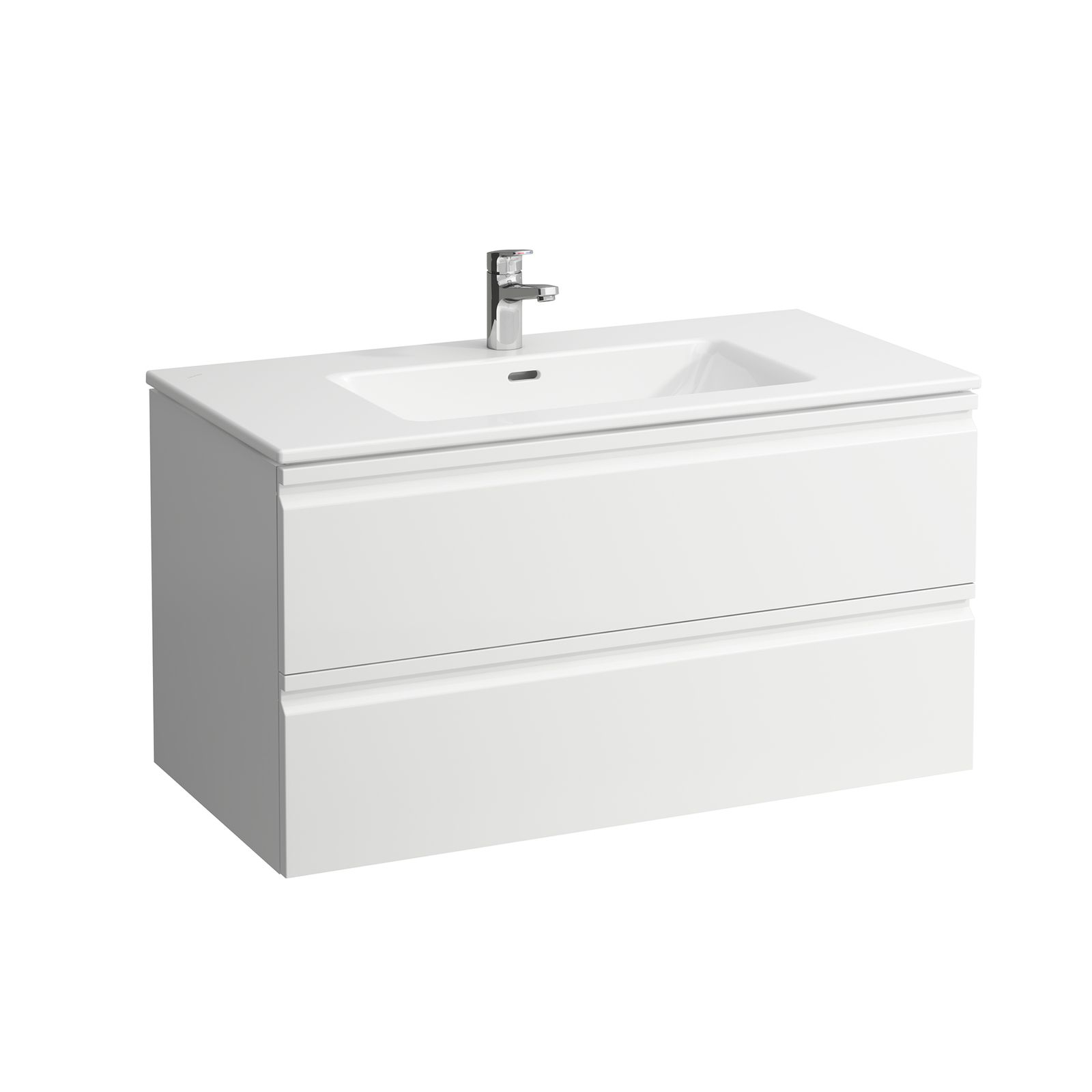 Laufen Waschtisch-Set PRO S 2 Schubladen, weiß, 100 x 50 cm, weiß glänzend