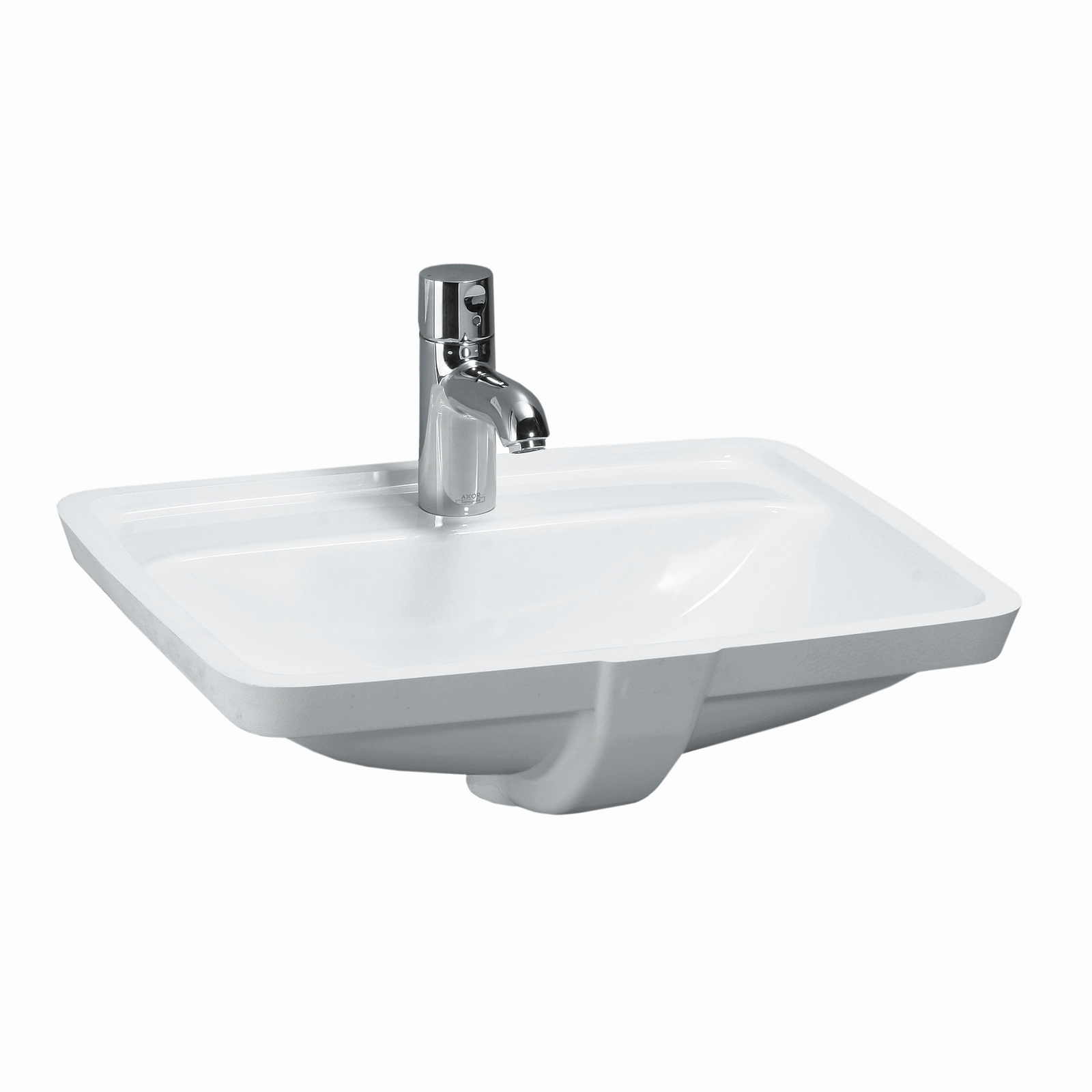 Laufen Unterbau-Waschtisch PRO S 49 x 36 cm innen, weiß LCC, Überlauf, 1 Hahnloch