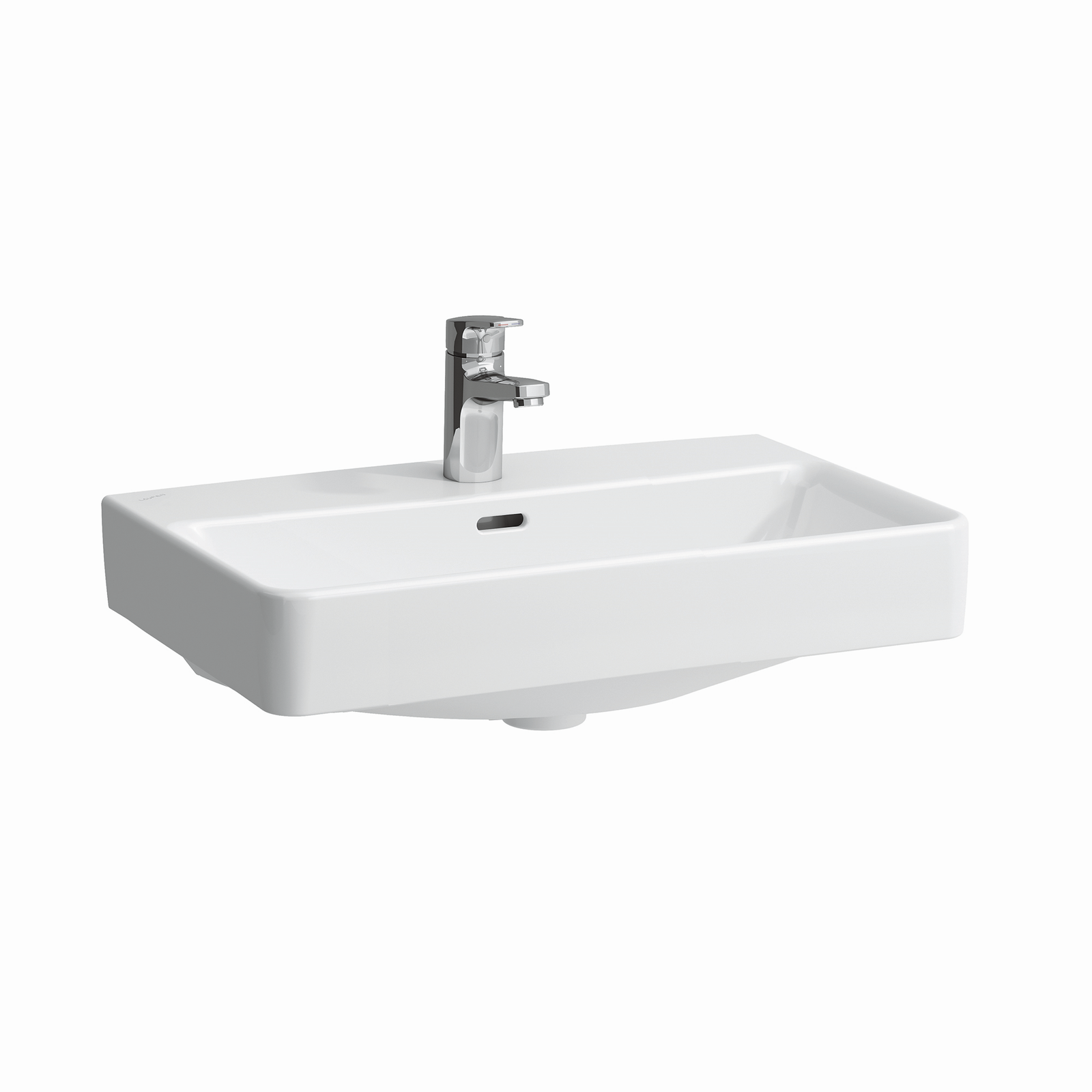 Laufen Waschtisch unterbaufähig PRO S 60x38cm, Hahnloch, ohne Überlauf, Überlaufkanal unten geschlossen, weiß