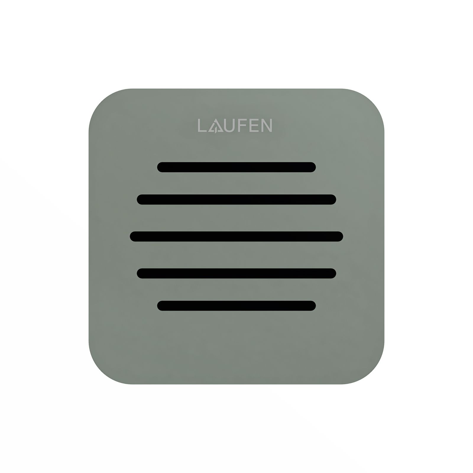 Laufen Siphonabdeckung Edelstahl, für Siphon, symmetrisch, betongrau