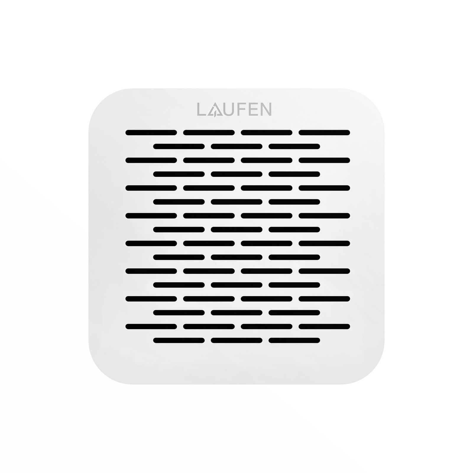 Laufen Siphonabdeckung Edelstahl, für Siphon, versetzt, weiß