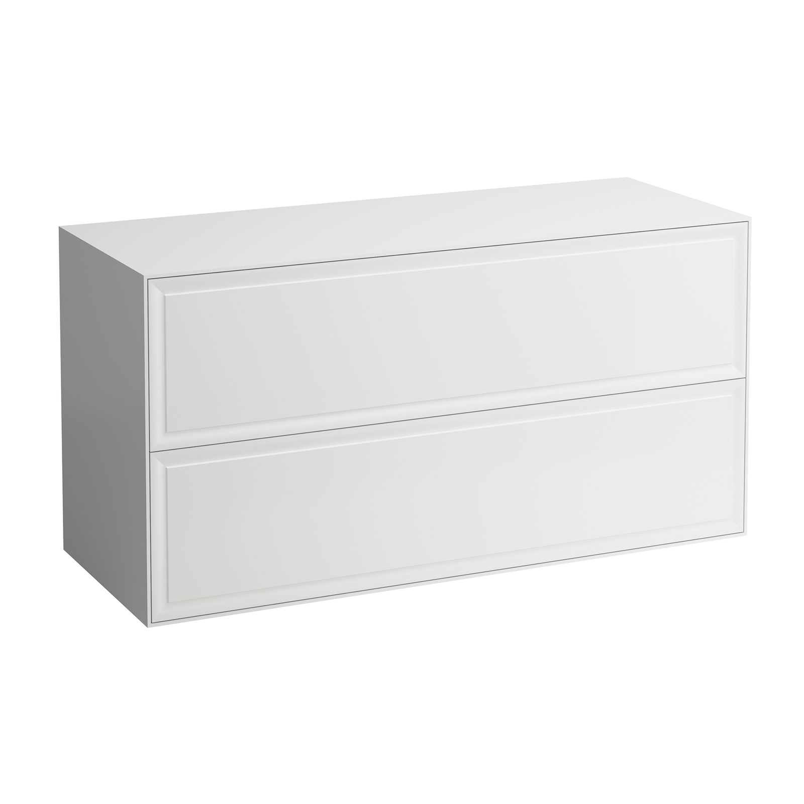 Laufen Schubladenelement/Sideboard THE NEW CLASSIC 117,5x60x45,5cm, 2 Schubladen, Sideboard ohne Ausschnitt, Verkehrsgrau