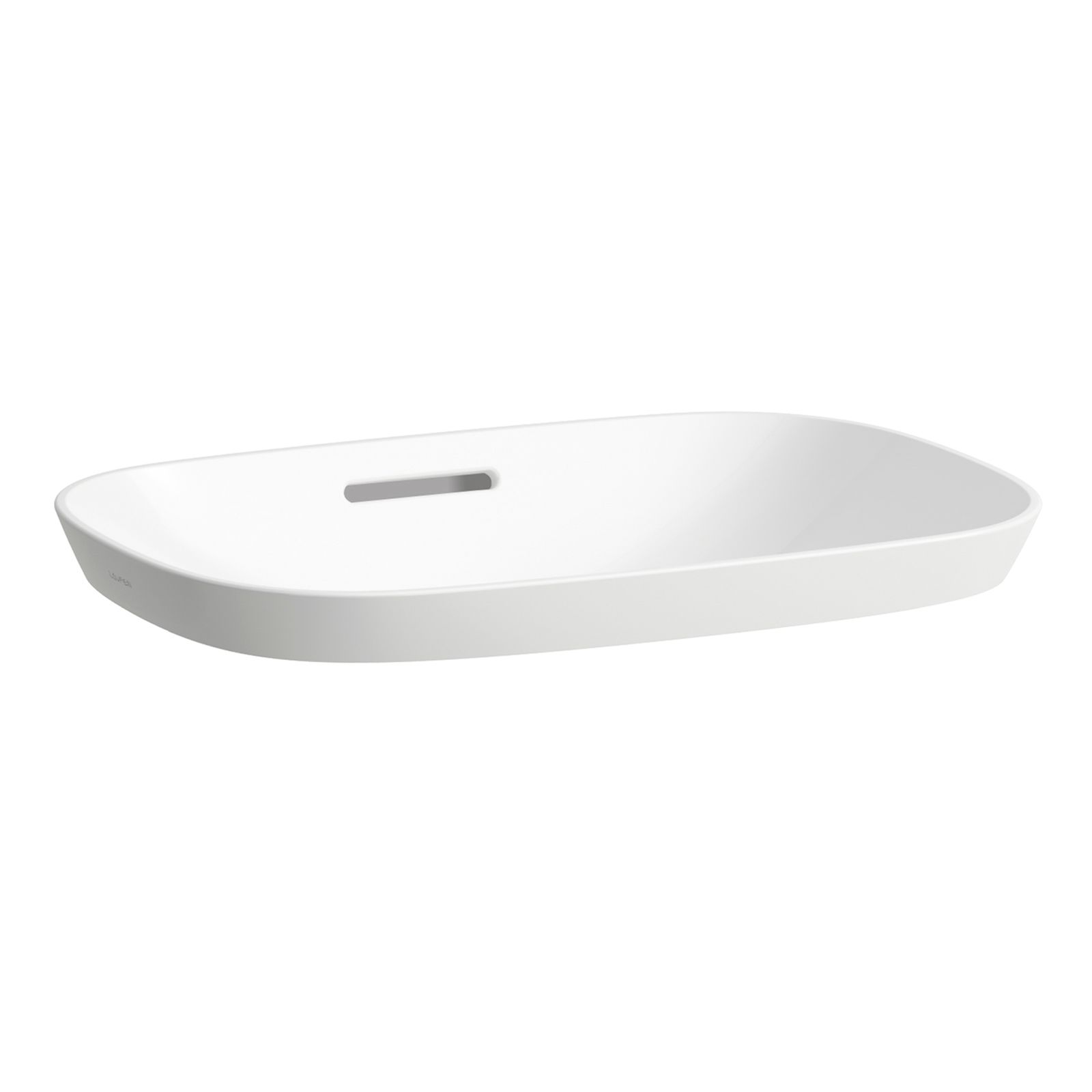 Laufen Einbauwaschtisch INO 50x36,5cm, von oben, ohne Hahnloch, mit Überlauf, weiß LCC