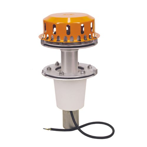 LORO DRAINLET Komplett-Flachdachablauf Serie 84 DN 50, Wärmedämmung und Heizung, Klemmflansch, Auslauf senkrecht, zweiteilig, Notablauf