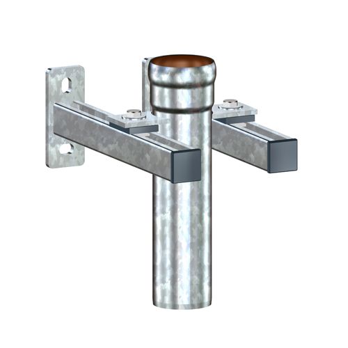 LORO X Fallrohrstütze DN 70, 320 mm, mit Befestigungskonsole, Schallentkopplung