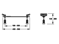 MEPA Wannenfuß WS grip Kaldewei Badewanne, höhenverstellbar von 130-250 mm