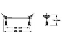 MEPA Wannenfuß WS grip BETTE Badewanne, höhenverstellbar von 130-250 mm