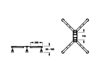 MEPA Duschwannenfuß BW-SF ECO für Rechteck/5-Eck-/1/4-Kreis Duschwannen, höhenverstellbar von 85-105 mm