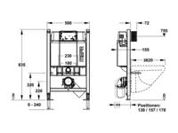 MEPA Wand-WC-Element nextVIT Spülkasten B31 Systembauhöhe 85 cm