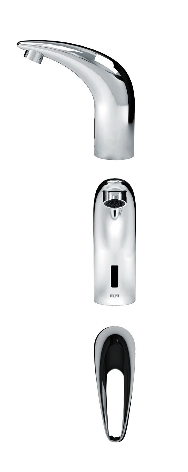 MEPA Waschtischarmatur Sanicontrol Saniline Dolphin 2 Batteriebetrieb 6 V, IP 65, für vorgemischtes Wasser