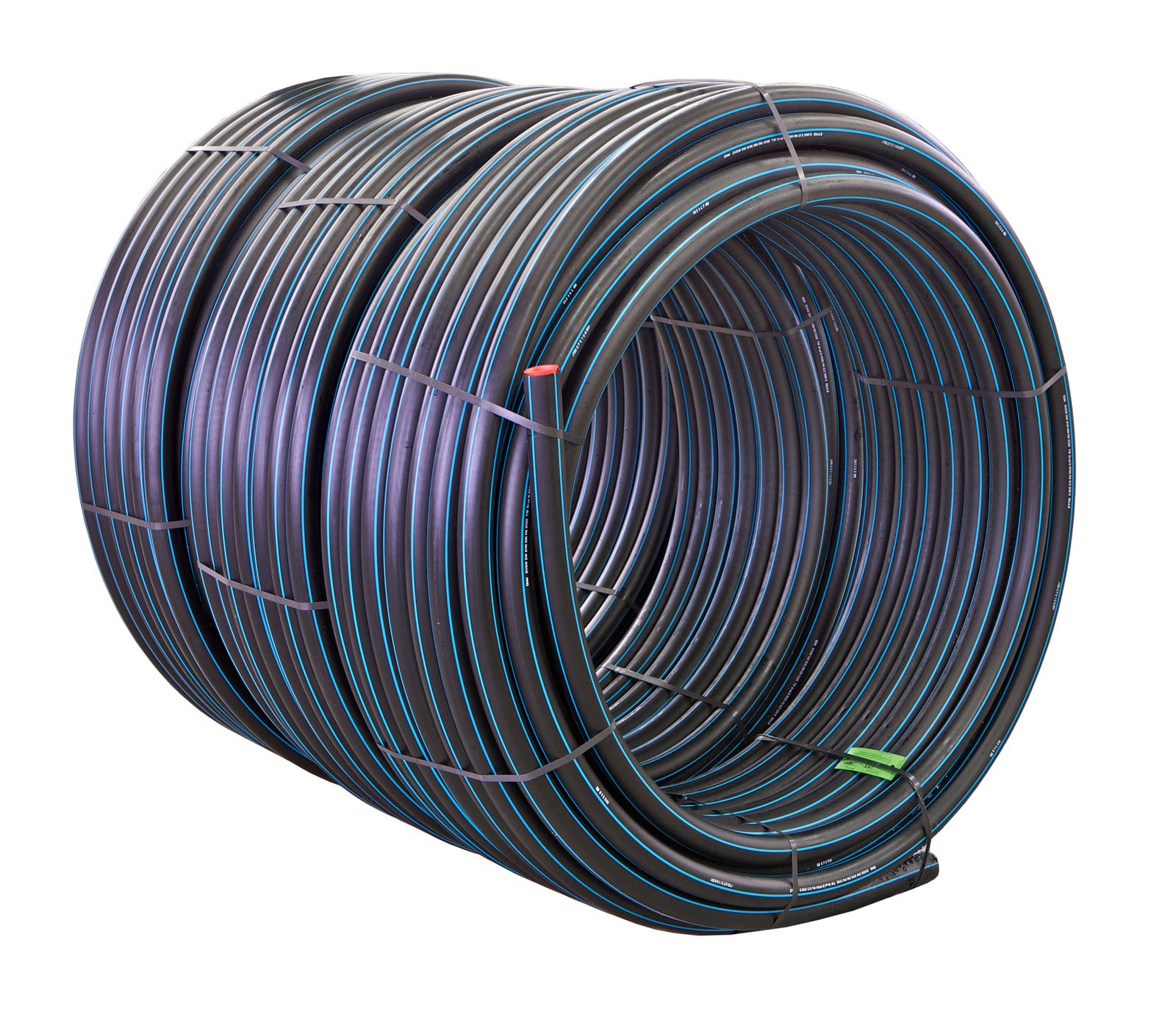 OHM Rohr PE 80 TW SDR 11 PE HD schwarz/blau, 90 x 8,2 mm, Ring 100 m, PN 12,5