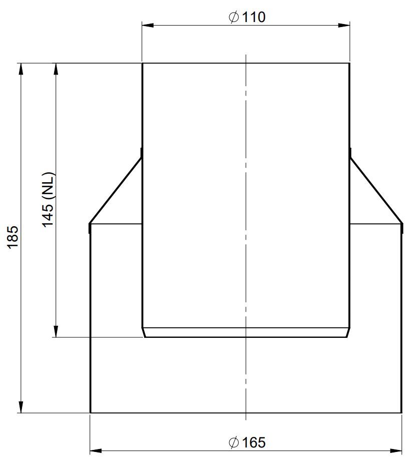 MHG Mündungsabschluss DN 110/160, PP/Edelstahl weiß