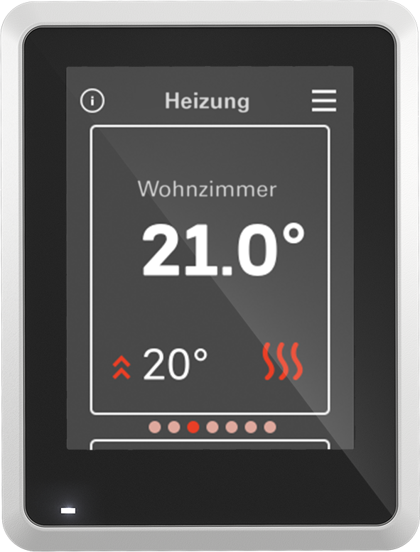 NIBE Raumeinheit/Fernbedienung RMU S40 mit Touchdisplay, mit Feuchte- und Temperaturfühler