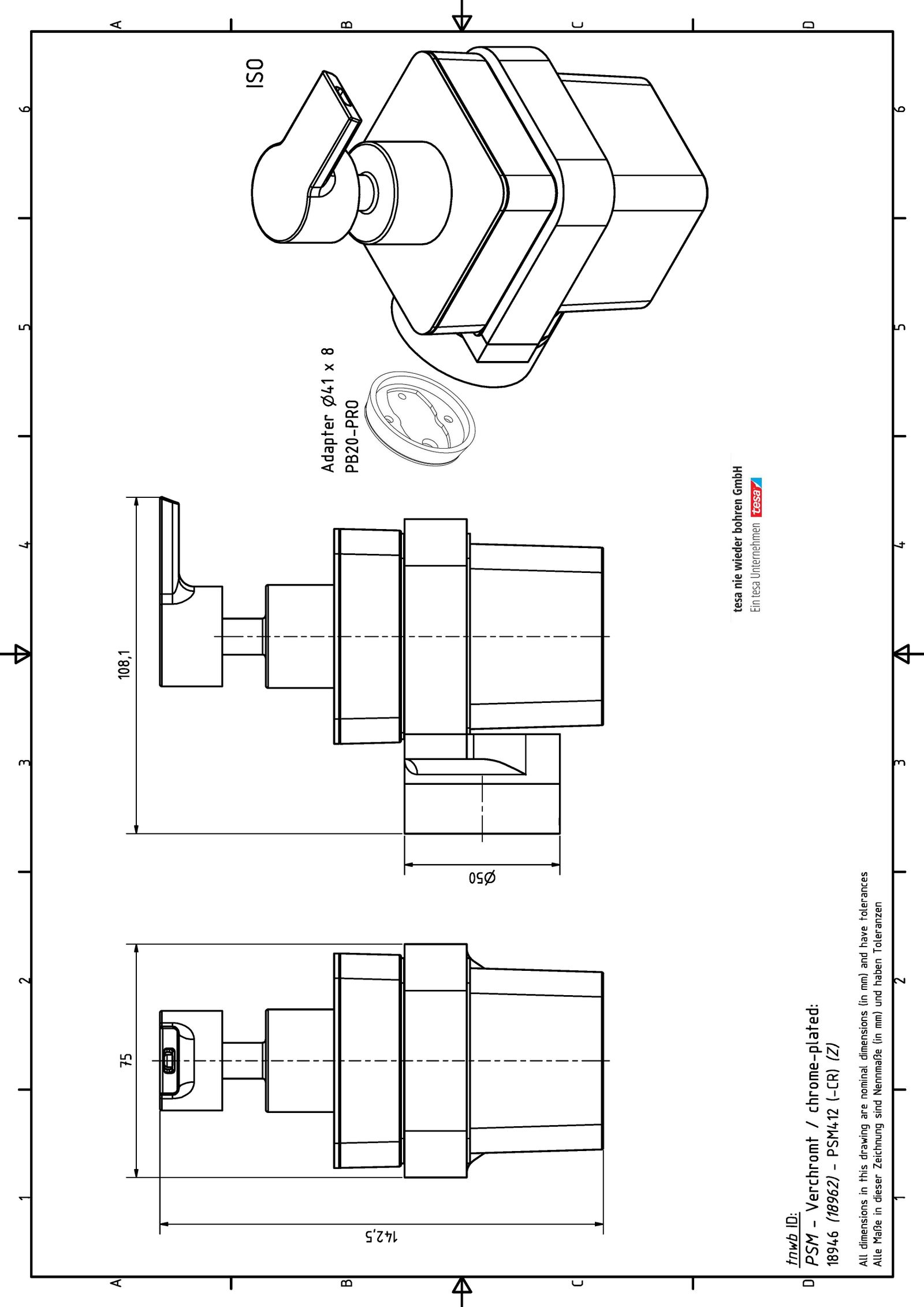 nie wieder bohren Seifenspender Plan Smart chrom 75 x 140 x 102 mm, Zinkdruckguss, hochglanzverchromt, Glas satiniert, Rosette chrom