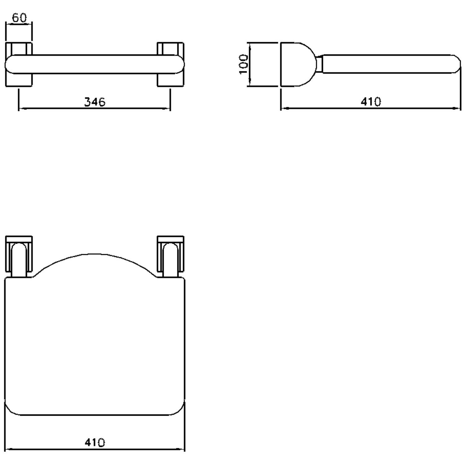 Normbau Klappsitz Nylon Care Polster: schwarz, 410 x 410 mm, weiß