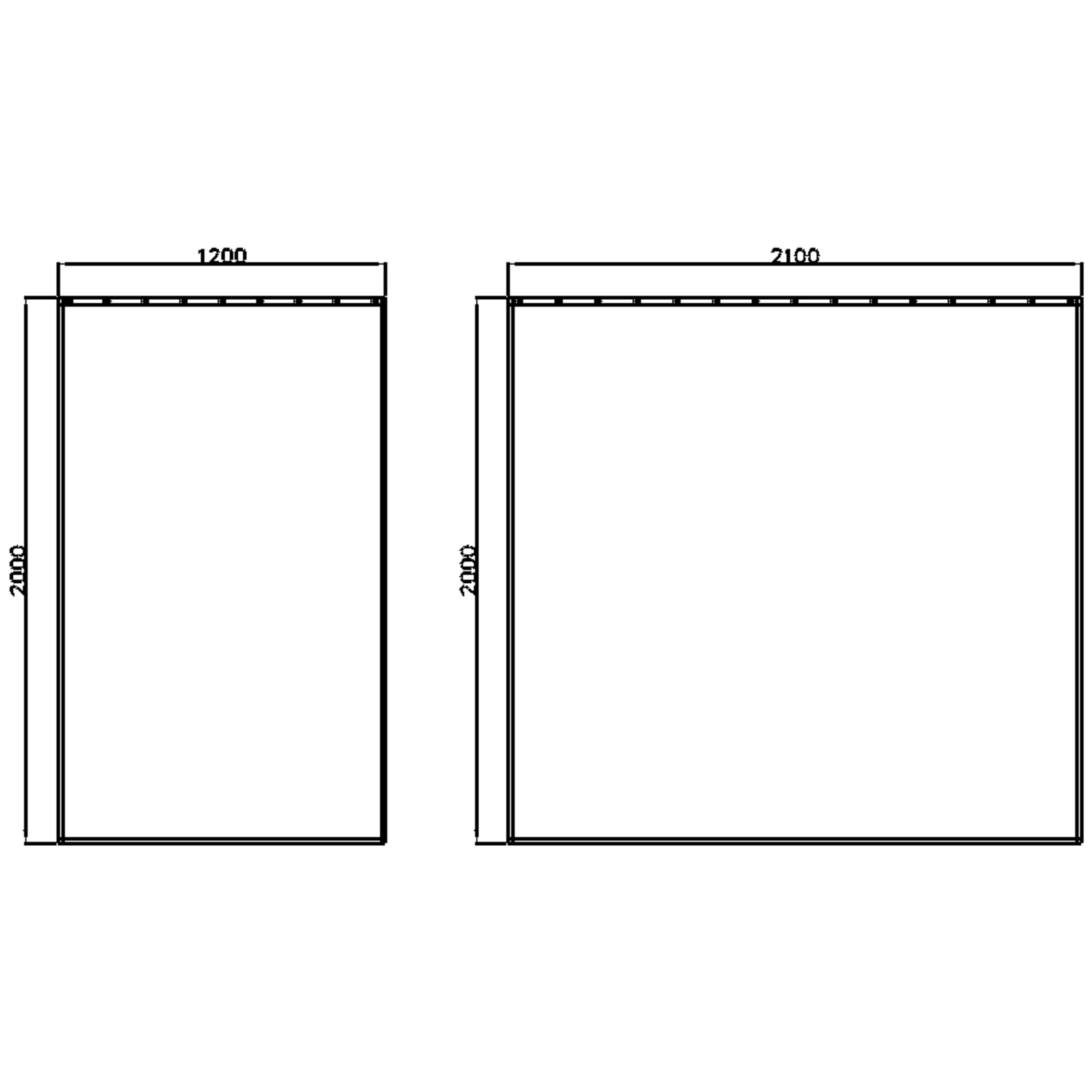 NB Duschvorhang 0787610 zweiteilig 1200/2100x2000 Weiß m.Diagonalstreifen