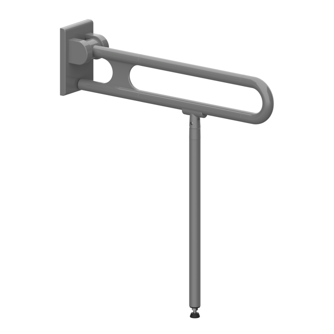 Normbau Stützklappgriff Nylon Care 750mm, 725 mm, dunkelgrau