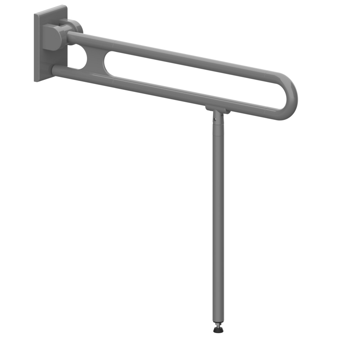 Normbau Stützklappgriff Nylon Care 800mm, 900 mm, Antibac, dunkelgrau