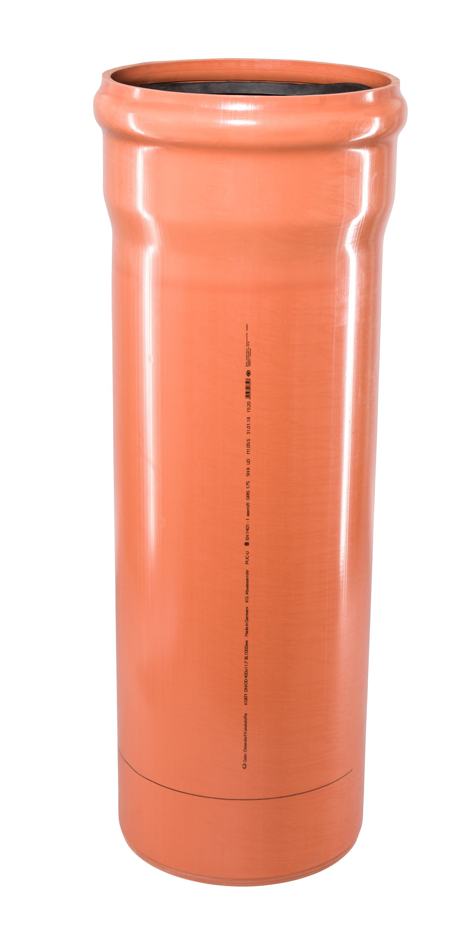 Ostendorf KG Rohr SN 8 EM DN/OD 400, 3000 mm, mit Steckmuffe/Lippendichtung