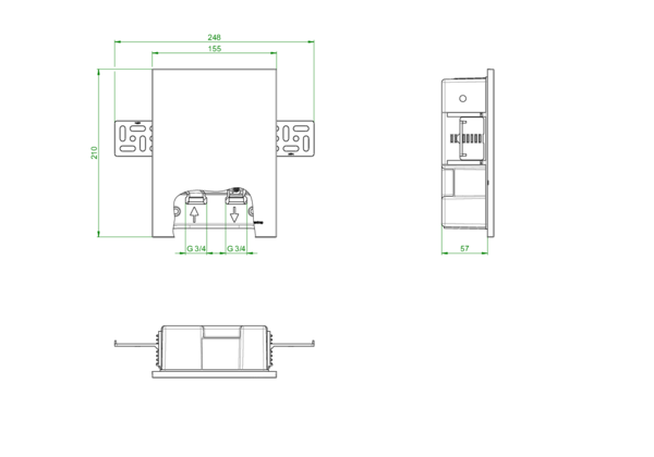 Oventrop Temperaturregler Unibox TQ-RTL R-Tronic weiß, für Raum- und Rücklauf