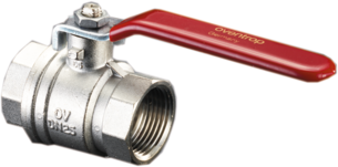 Oventrop Kugelhahn Optibal DN 65, PN 16, beidseitig IG, Messing vernickelt