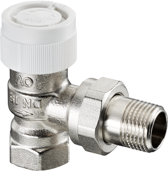 Oventrop Thermostatventil Baureihe AV 9 DN 15, Eck, Messing vernickelt