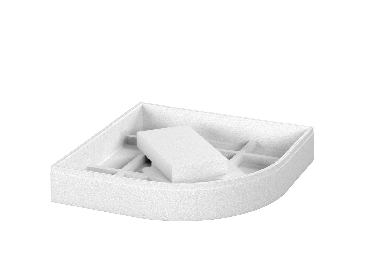 Poresta Duschwannenträger Expert Top S Plus für 900 x 900 x 75 mm, 1/4 Kreis, Höhe 170 mm