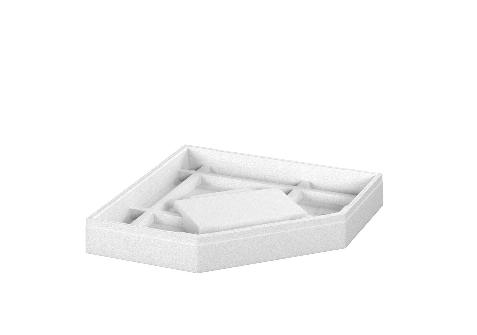 Poresta Duschwannenträger Sally für 1000 x 1000 x 45 mm, 5-Eck, Höhe 130 mm