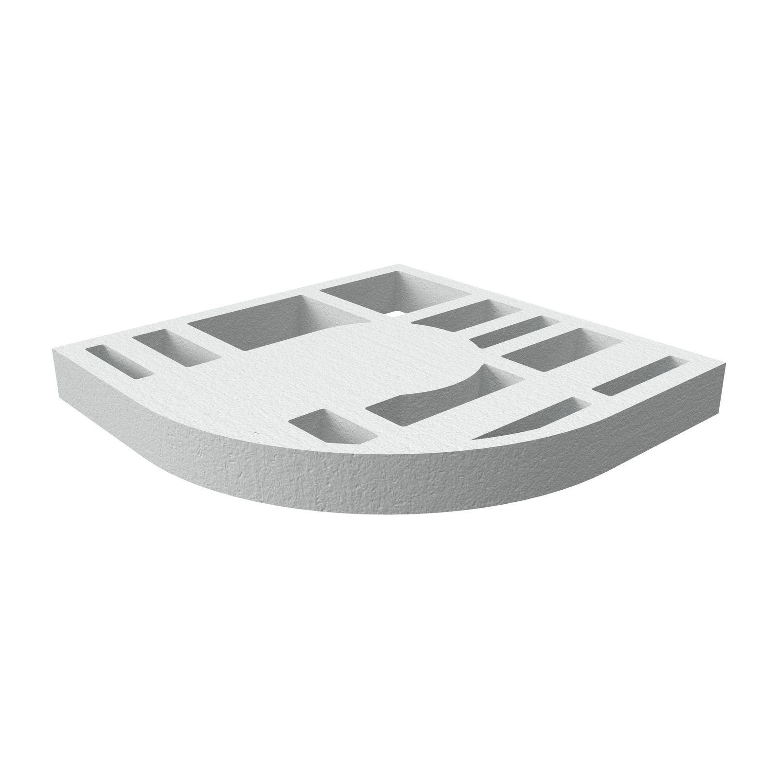 Poresta Duschwannenträger Expert Purano für 1000 x 900 mm, 1/4-Kreis, Höhe 105 mm