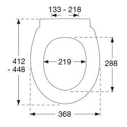 Pressalit WC-Sitz T Soft weiß, mit Deckel, Absenkautomatik, Universalscharnier D15, Edelstahl