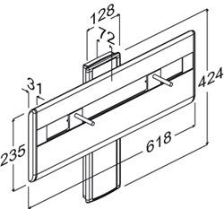Waschtisch-Lifter, Manuell, mit Hebel um 240mm höhenverstellbar, Anthrazit