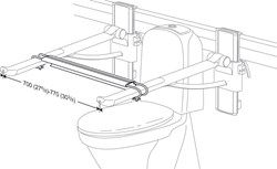 PLUS Vorder- und Rückenstütze Weiß für Stützklappgriffe, 700-770 mm
