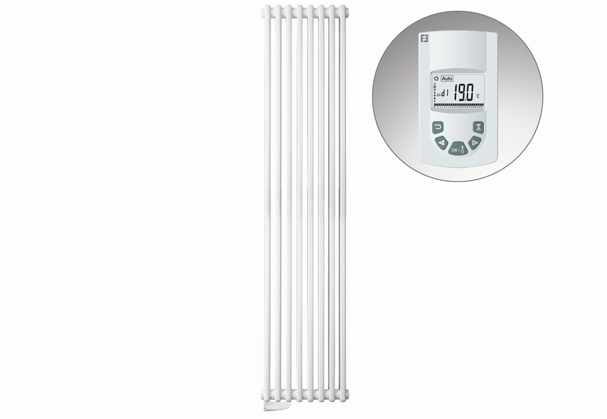 PURMO Röhrenradiator Delta EV BH 2000 mm, BL 450 mm, 9 Glieder, 2 Säulen, vertikal