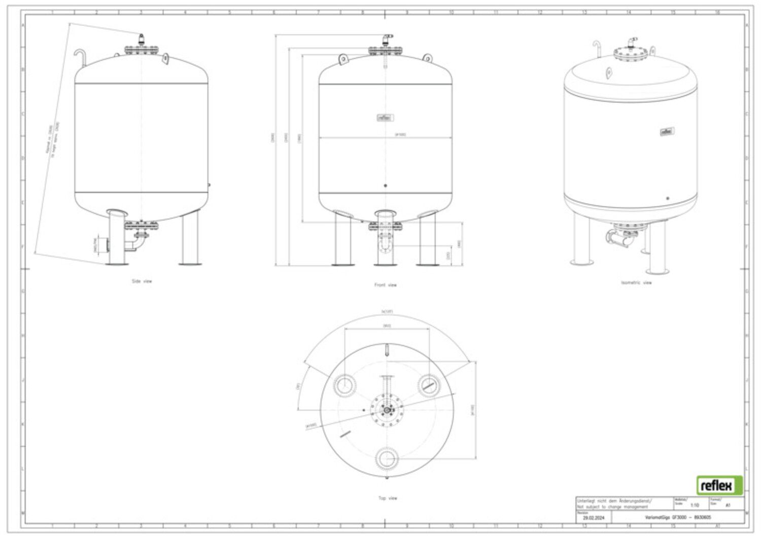 Reflex Folgegefäß Variomat Giga GF 3000, grau