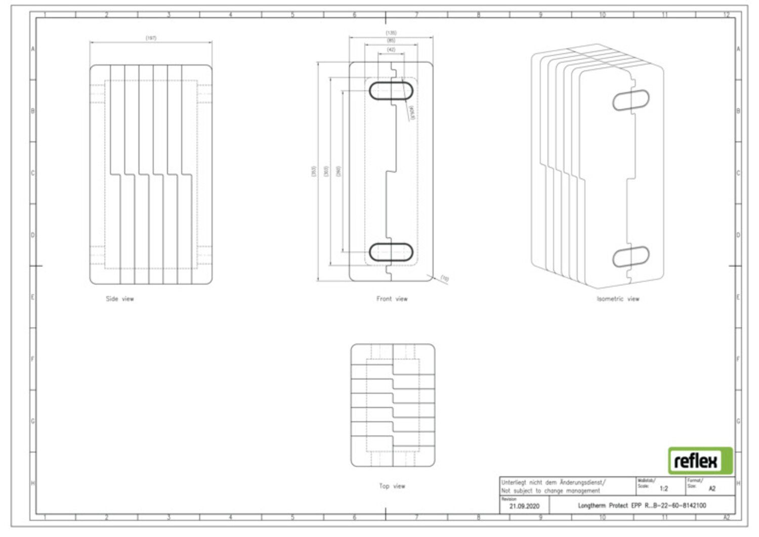 Reflex Wärmedämmung Longtherm Protect R_B-22-60, 25mm, EPP, schwarz