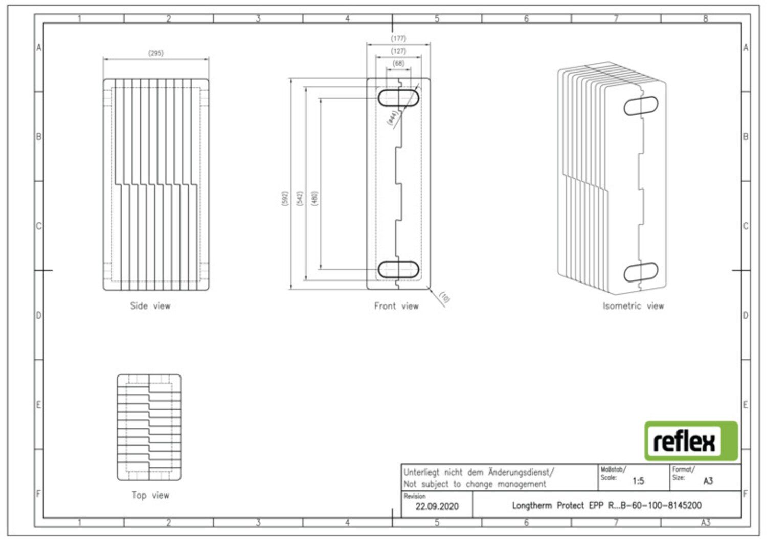 Reflex Wärmedämmung Longtherm Protect R_B-60-100, 25mm, EPP, schwarz