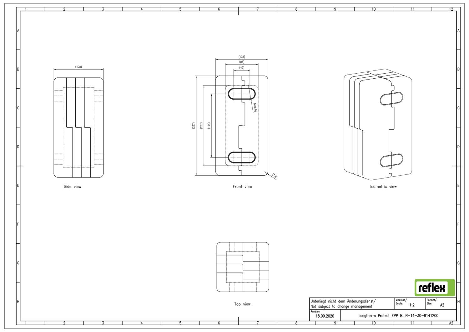 Reflex Wärmedämmung Longtherm Protect R_B-14-30, 25mm, EPP, schwarz
