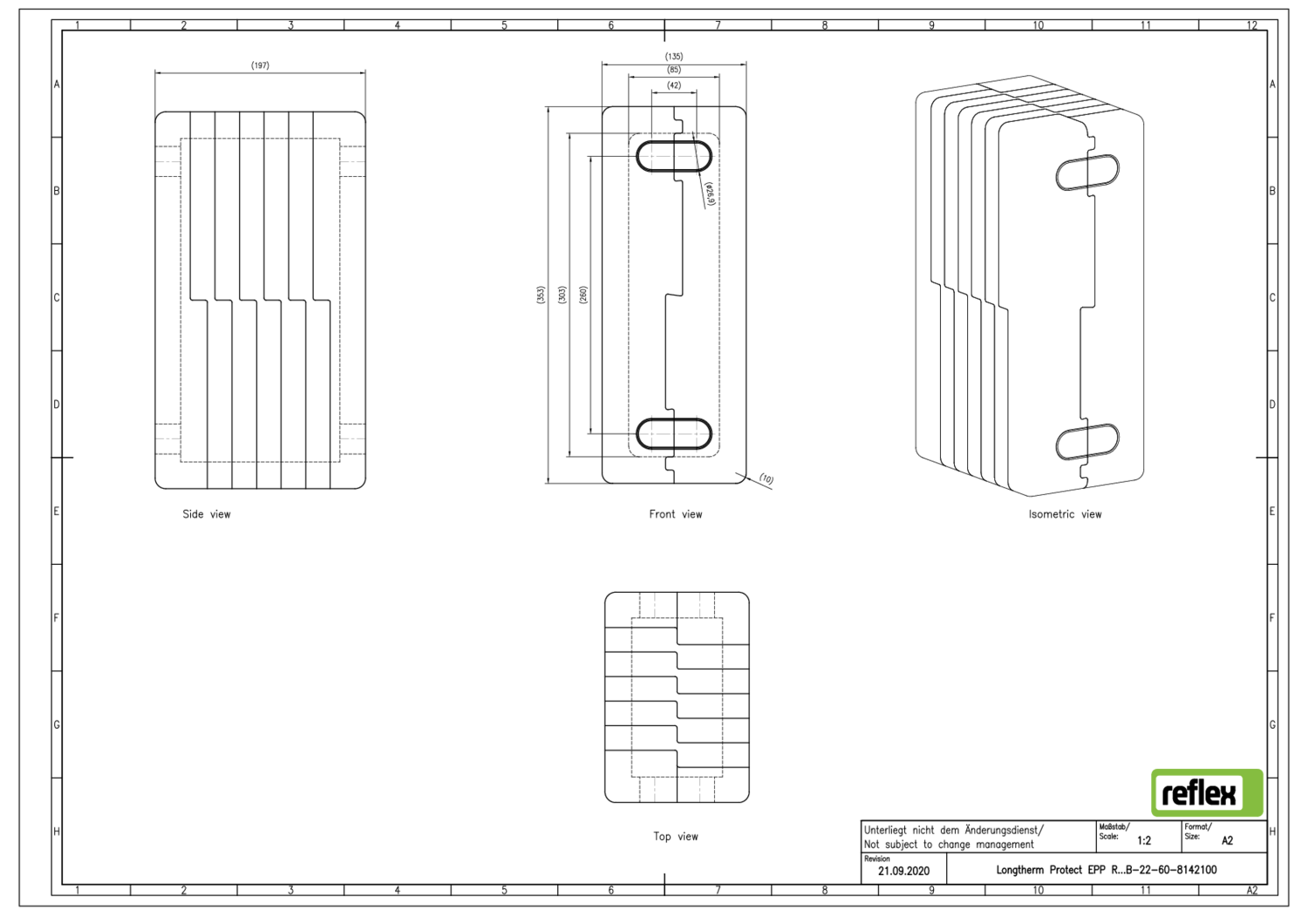 Reflex Wärmedämmung Longtherm Protect R_B-22-60, 25mm, EPP, schwarz